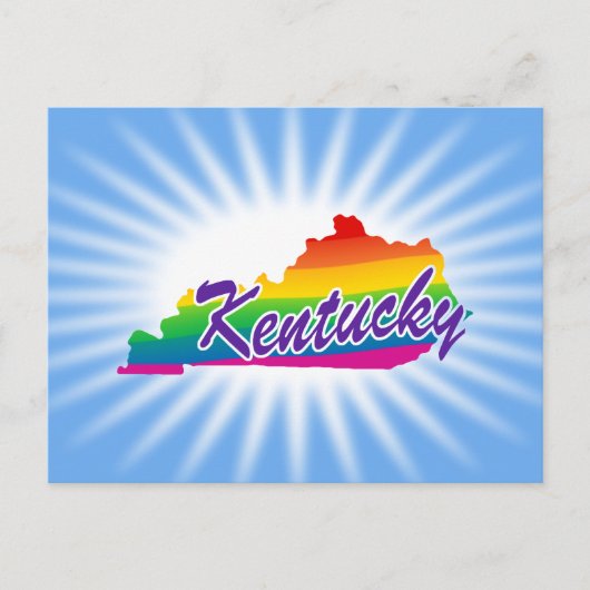 Rainbow-Staat von Kentucky Postkarte (Vorderseite)