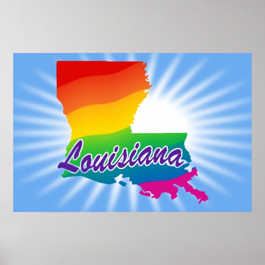 Rainbow-Staat von Louisiana Poster (Vorne)