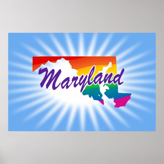 Rainbow-Staat von Maryland Poster (Vorne)