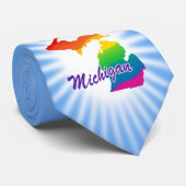 Rainbow-Staat von Michigan Krawatte (Gerollt)