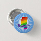 Rainbow-Staat von Mississippi Button (Vorne & Hinten)