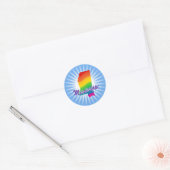 Rainbow-Staat von Mississippi Runder Aufkleber (Umschlag)
