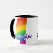 Rainbow-Staat von Mississippi Tasse (Vorderseite Links)