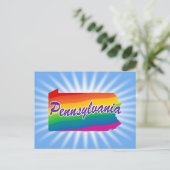 Rainbow-Staat von Pennsylvania Postkarte (Stehend Vorderseite)