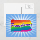Rainbow-Staat von Pennsylvania Postkarte (Vorne/Hinten)