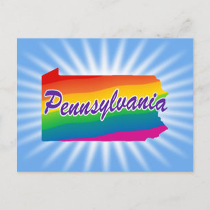 Rainbow-Staat von Pennsylvania Postkarte