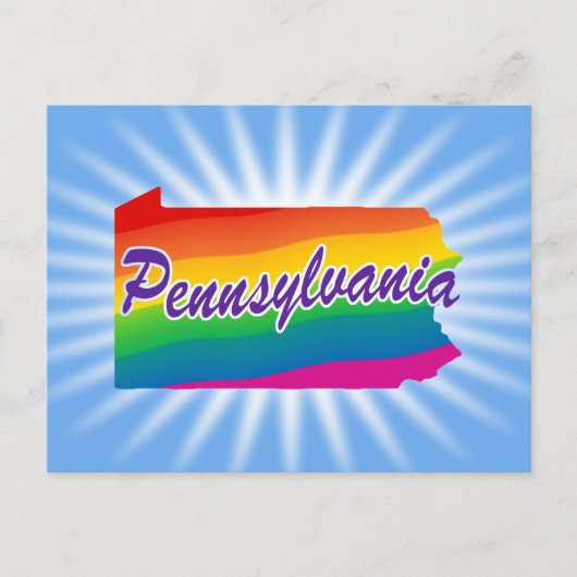 Rainbow-Staat von Pennsylvania Postkarte (Vorderseite)