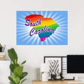 Rainbow-Staat von South Carolina Poster (Heimbüro)