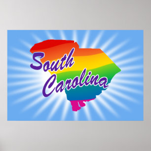 Rainbow-Staat von South Carolina Poster