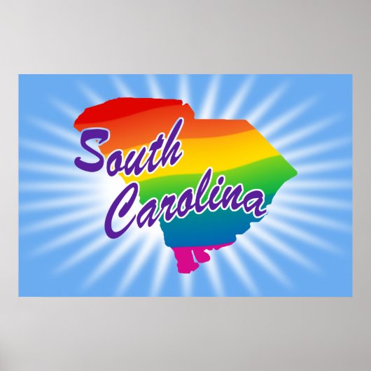 Rainbow-Staat von South Carolina Poster (Vorne)