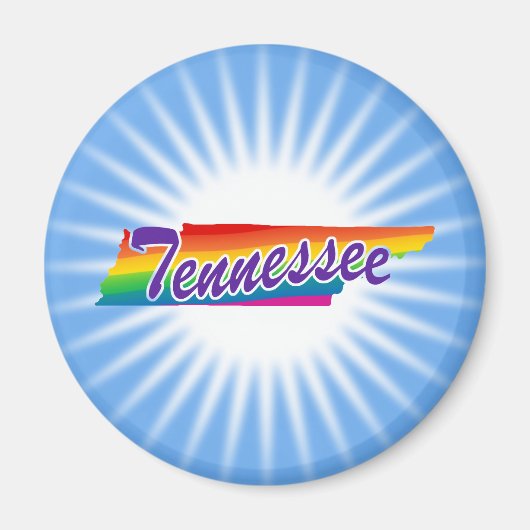 Rainbow-Staat von Tennessee Magnet (Vorne)