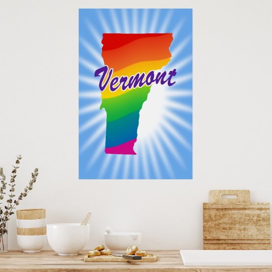 Rainbow-Staat von Vermont Poster (Küche)