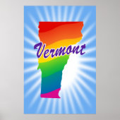 Rainbow-Staat von Vermont Poster (Vorne)