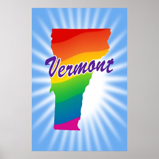 Rainbow-Staat von Vermont Poster (Vorne)