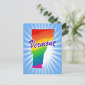 Rainbow-Staat von Vermont Postkarte (Stehend Vorderseite)
