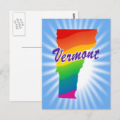 Rainbow-Staat von Vermont Postkarte (Vorne/Hinten)