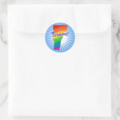 Rainbow-Staat von Vermont Runder Aufkleber (Tasche)