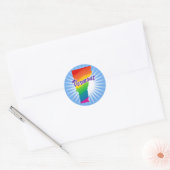 Rainbow-Staat von Vermont Runder Aufkleber (Umschlag)