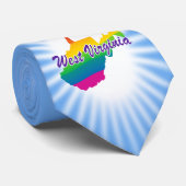 Rainbow-Staat von West-Virginia Krawatte (Gerollt)