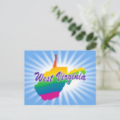 Rainbow-Staat von West-Virginia Postkarte (Stehend Vorderseite)