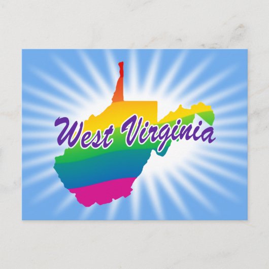 Rainbow-Staat von West-Virginia Postkarte (Vorderseite)