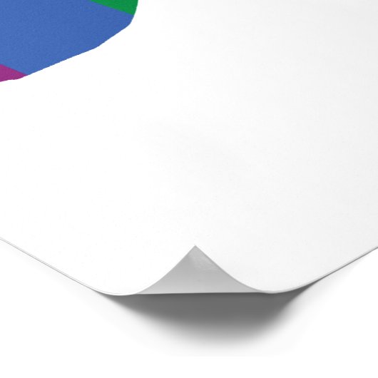 Rainbow Stache .png Poster (Ecke)