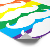 Rainbow Stache Poster (Ecke)