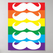 Rainbow Stache Poster (Vorne)