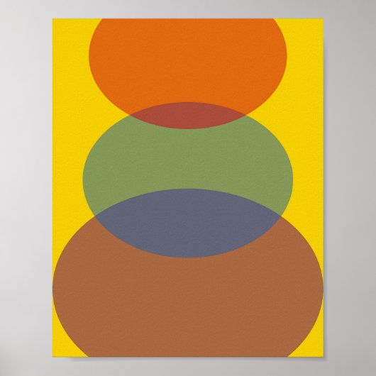 Rainbow Stacks Minimalistisch Poster (Vorne)