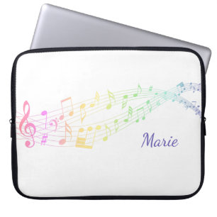 Rainbow-Staff-Musiknote Slim Notebook-Sieb Laptopschutzhülle