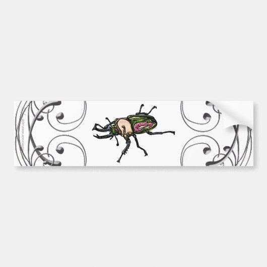 Rainbow Stag Beetle Autoaufkleber (Vorne)