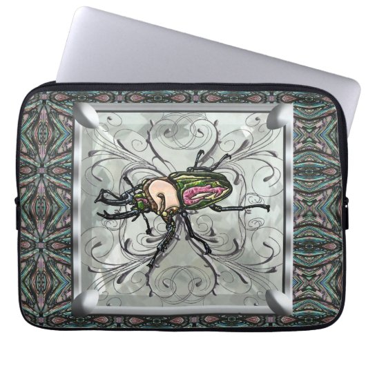 Rainbow Stag Beetle Laptopschutzhülle (Vorderseite)