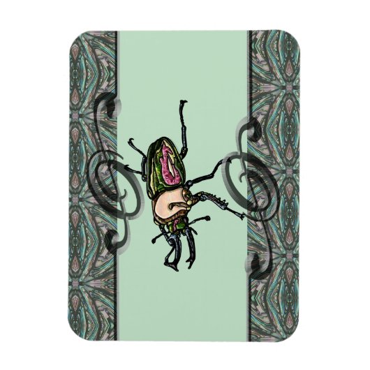 Rainbow Stag Beetle Magnet (Vertikal)