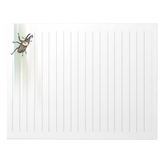 Rainbow Stag Beetle Notizblock (Vorderseite)