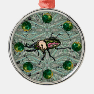 Rainbow Stag Beetle Ornament Aus Metall