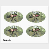 Rainbow Stag Beetle Ovaler Aufkleber (Blatt)