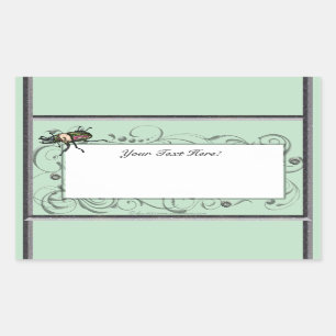 Rainbow Stag Beetle Rechteckiger Aufkleber