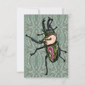 Rainbow Stag Beetle UAWG RSVP Karte (Rückseite)