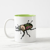 Rainbow Stag Beetle Zweifarbige Tasse (Links)