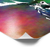 Rainbow Stag Print Fotodruck (Ecke)