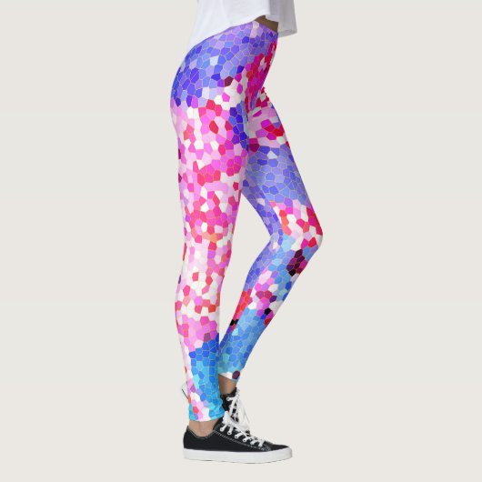 Rainbow Stain Glass Mermaid Leggings Yoga pants (Rechts)