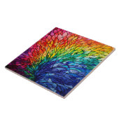 Rainbow Stained Glass  Fliese (Seite)