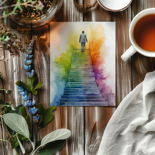 Rainbow Stairs Man kommt raus Einladung