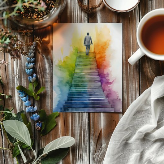 Rainbow Stairs Man kommt raus Einladung