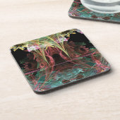 Rainbow Stalactites Abstrakt Cork Untersetzer (Linke Seite)
