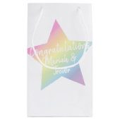 Rainbow Star Baby Dusche Kleine Geschenktüte (Rückseite)