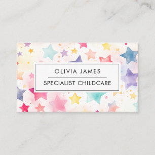 Rainbow Star Babysitter Kinderbetreuung Kindermädc Visitenkarte