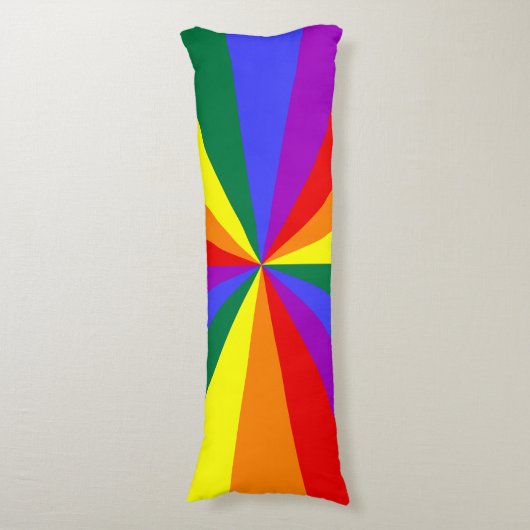 Rainbow Star Burst Pattern Seitenschläferkissen (Vorderseite Vertikal)