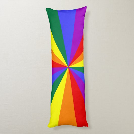 Rainbow Star Burst Pattern Seitenschläferkissen (Rückseite (Vertikal))