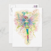 Rainbow Star Fairy Fantasy Kunst, Dichtung und Mus Postkarte (Vorne/Hinten)
